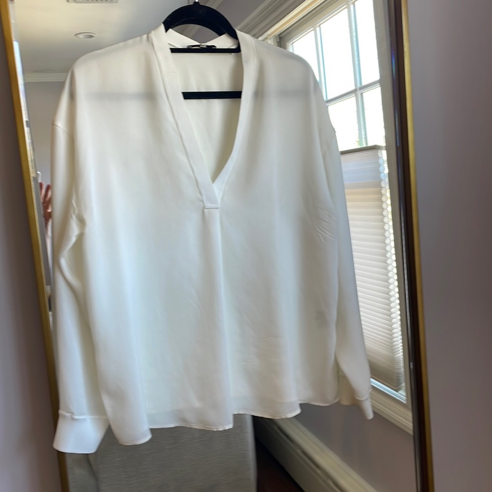 Vince silk v neck tunic